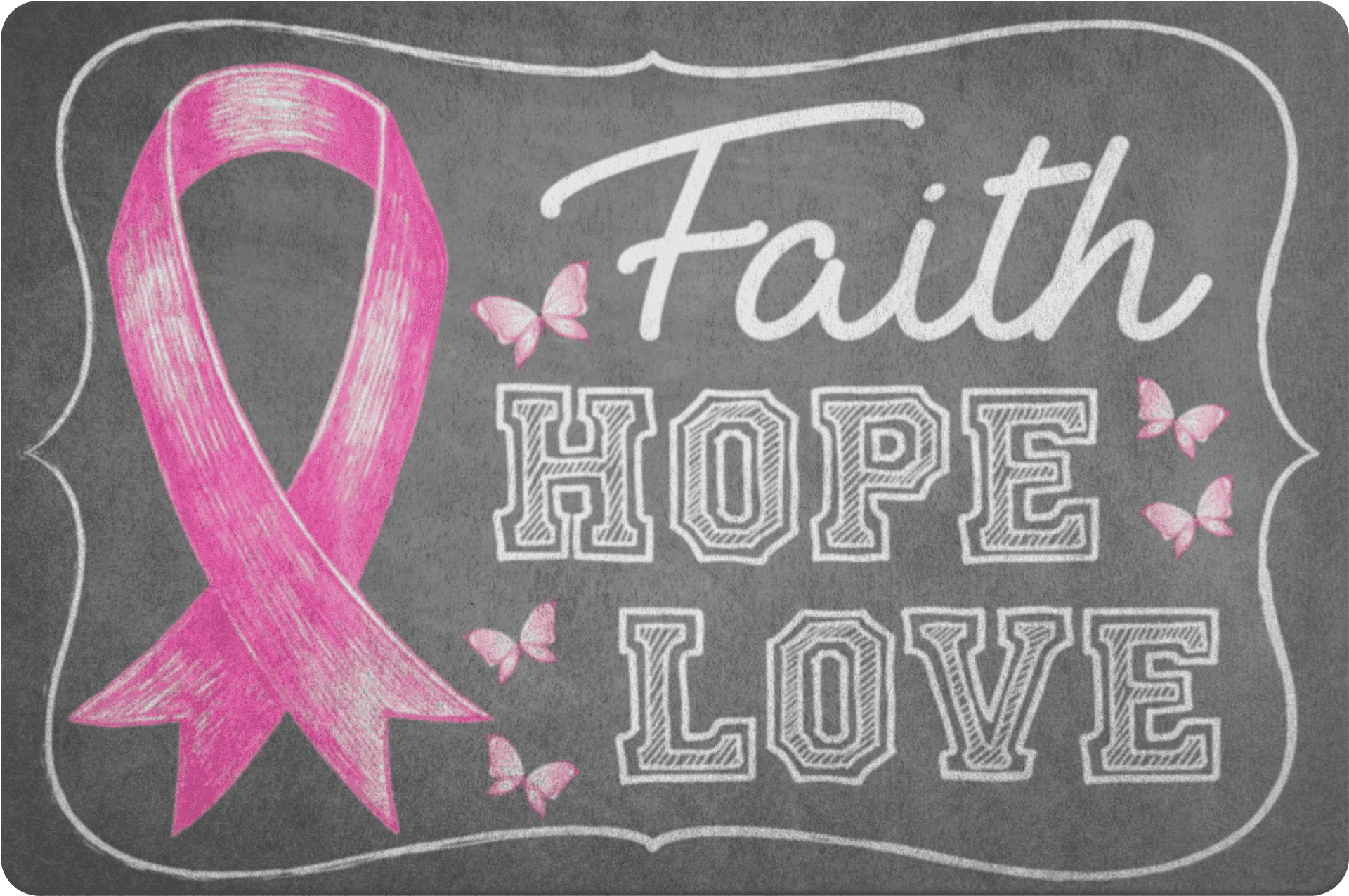 Inspirational Faith Hope Love Chalkboard Art PNG Image