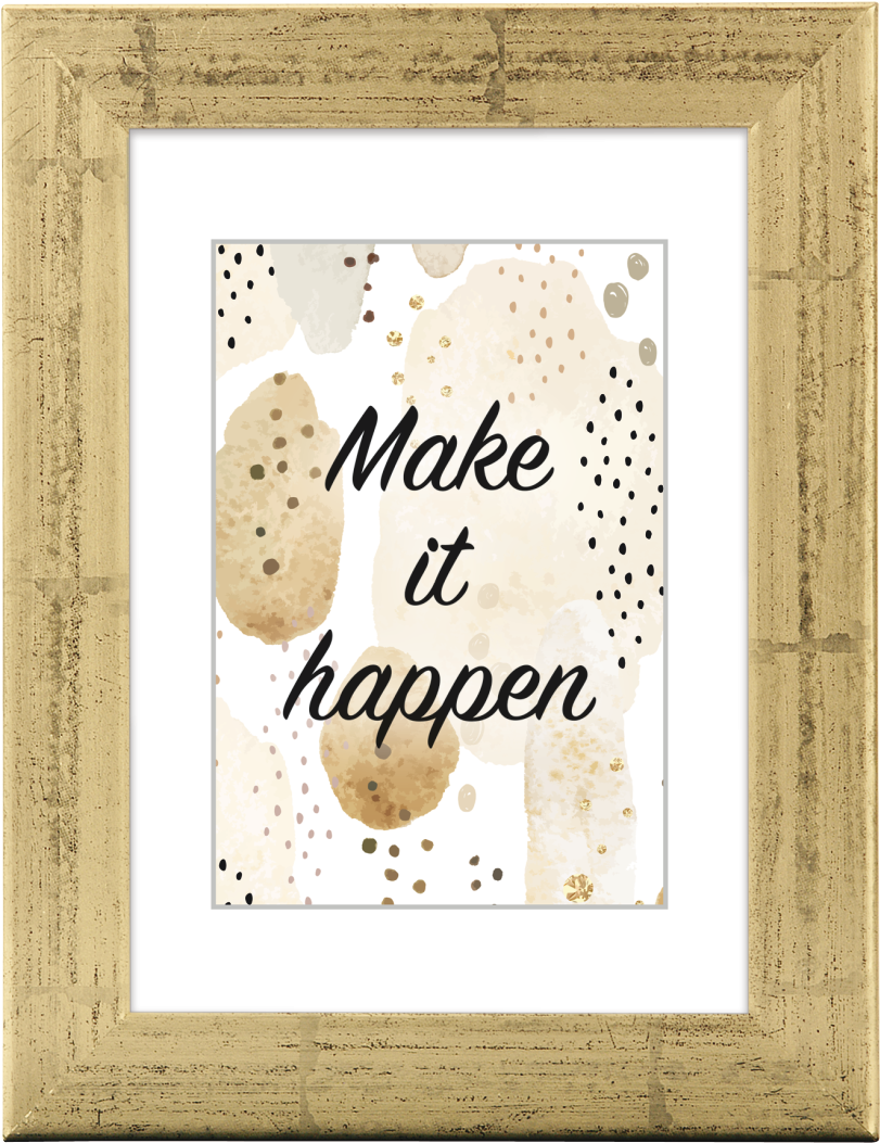 Inspirational Quote Artin Wooden Frame PNG Image