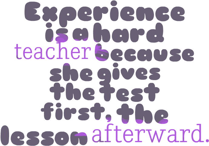 Inspirational Quote Experience Teacher PNG Image