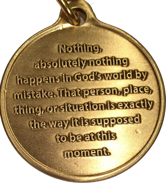 Inspirational Quote Gold Medallion PNG Image