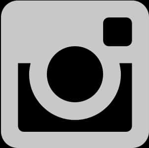 Instagram Logo White Monochrome PNG Image