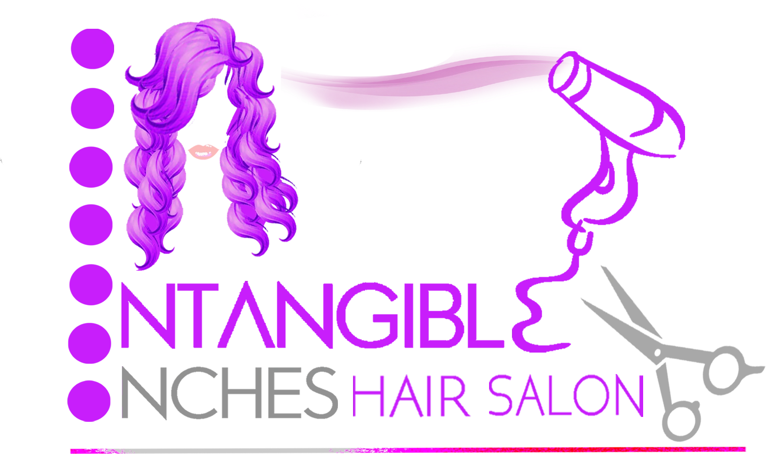 Intangible Inches Hair Salon Logo PNG Image