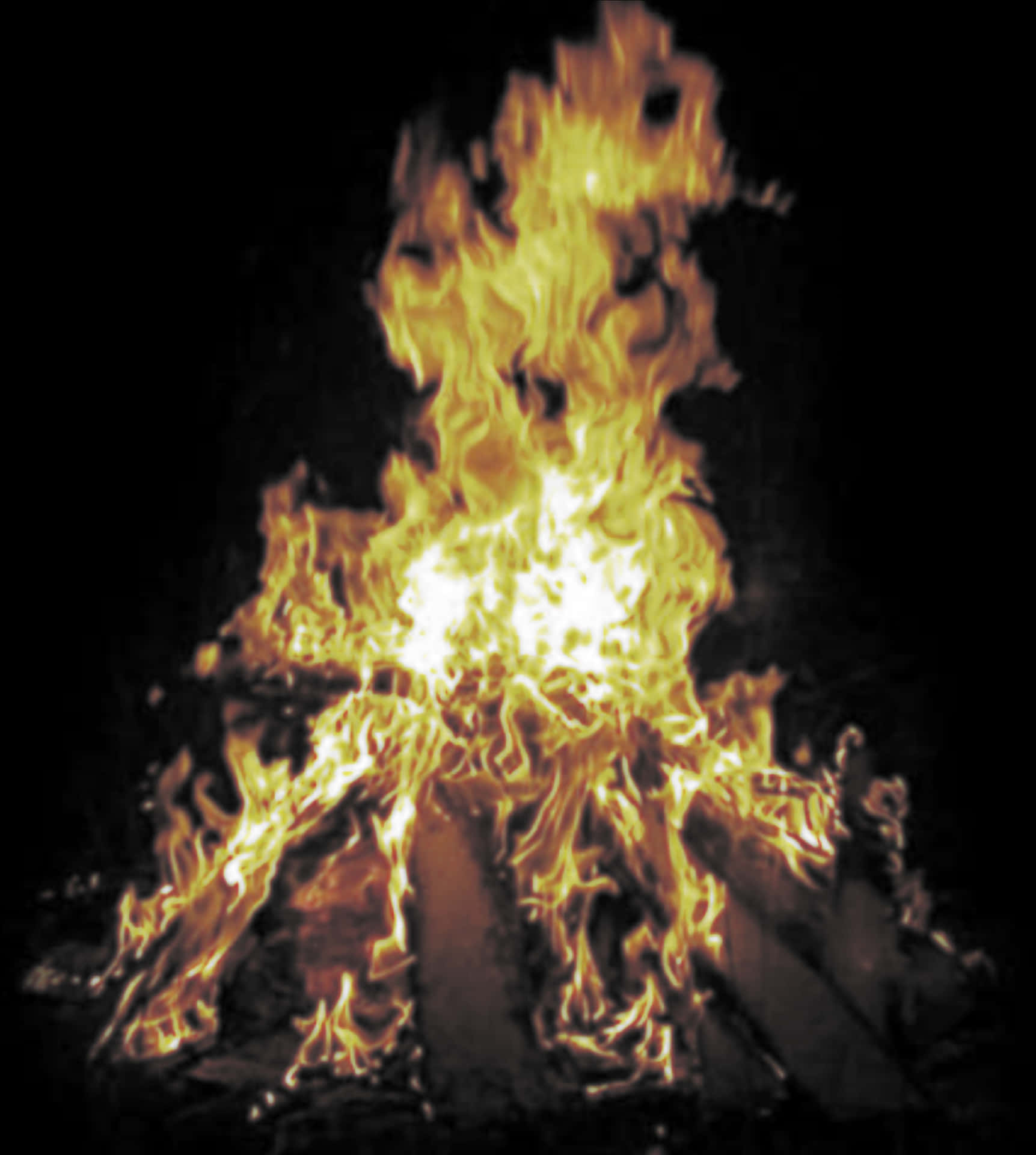 Intense Bonfire Flames PNG Image