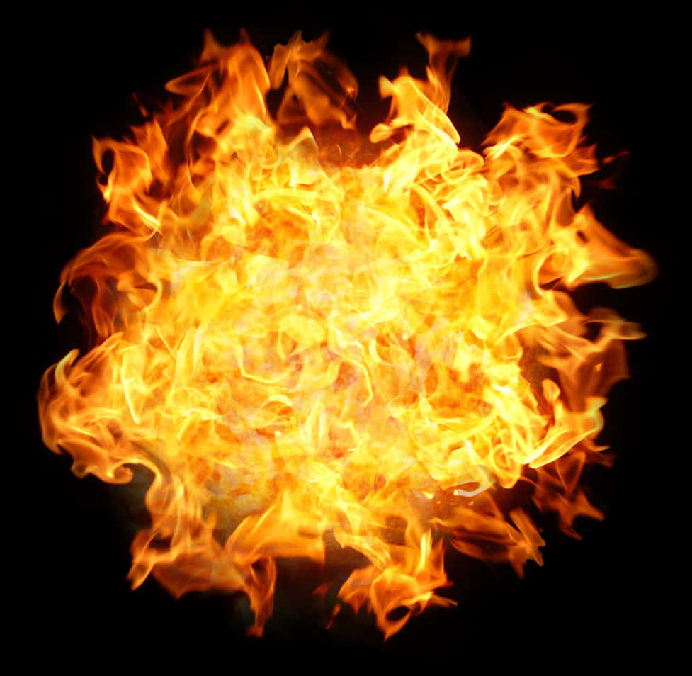 Intense_ Flame_ Ball PNG Image