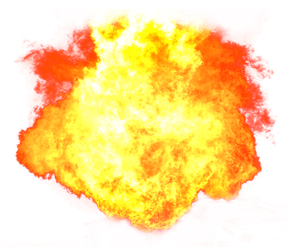 Intense Flame Explosion PNG Image