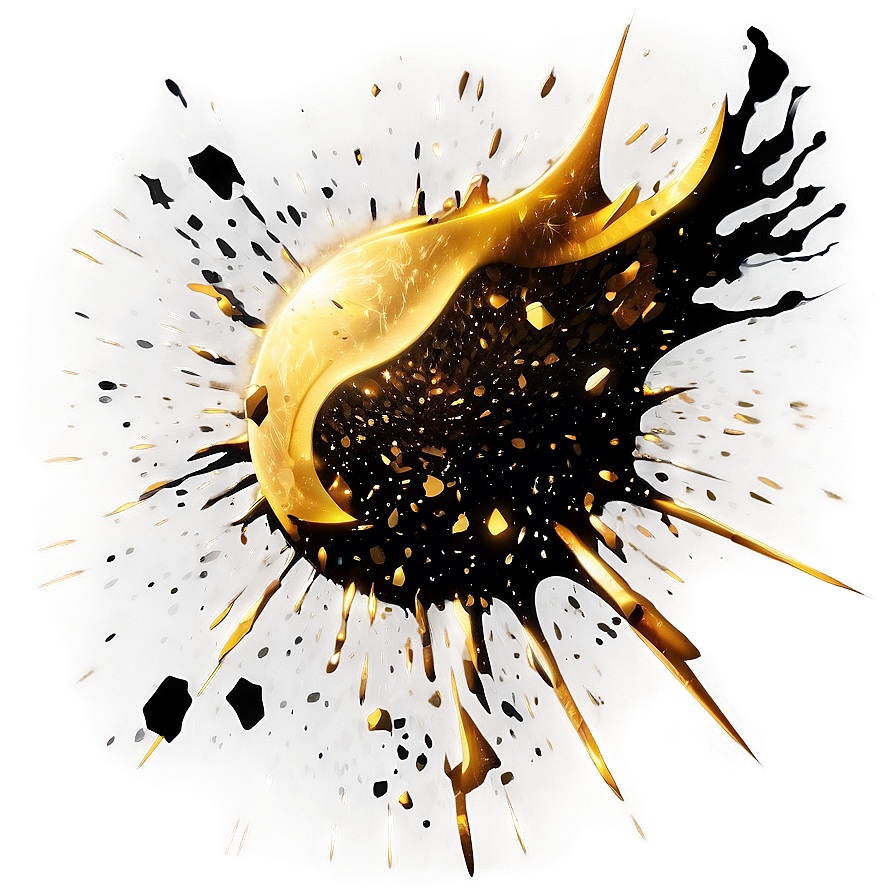 Intense Gold Sparkle Blast Png Rjl2 PNG Image