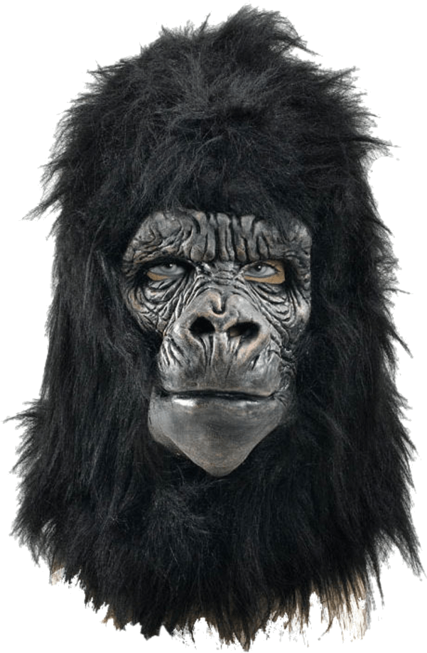 Intense Gorilla Face Sketch PNG Image