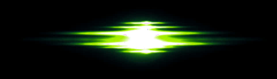 Intense Green Light Flare PNG Image