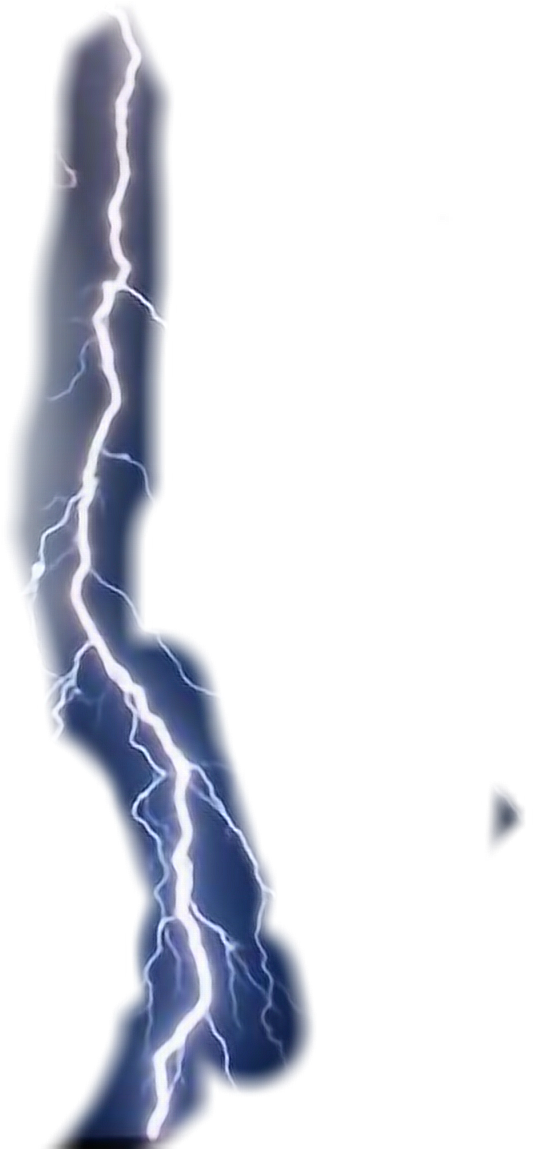 Intense Lightning Strike Thunderstorm PNG Image