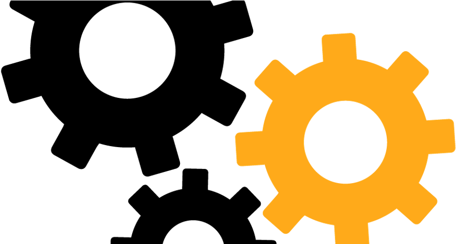 Interlocking Gears Icon PNG Image