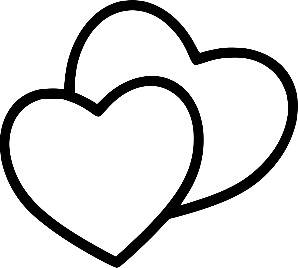 Interlocking Hearts Graphic PNG Image