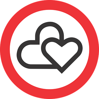 Interlocking Hearts Icon PNG Image