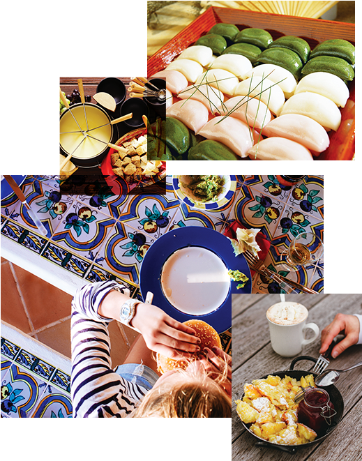 International Cuisine Collage PNG Image