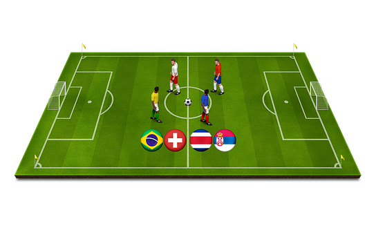 International Soccer Match Setup PNG Image