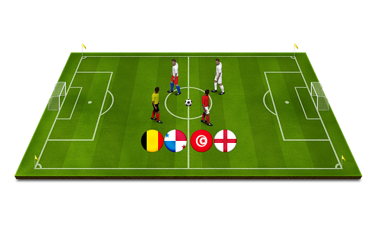 International Soccer Match Setup PNG Image