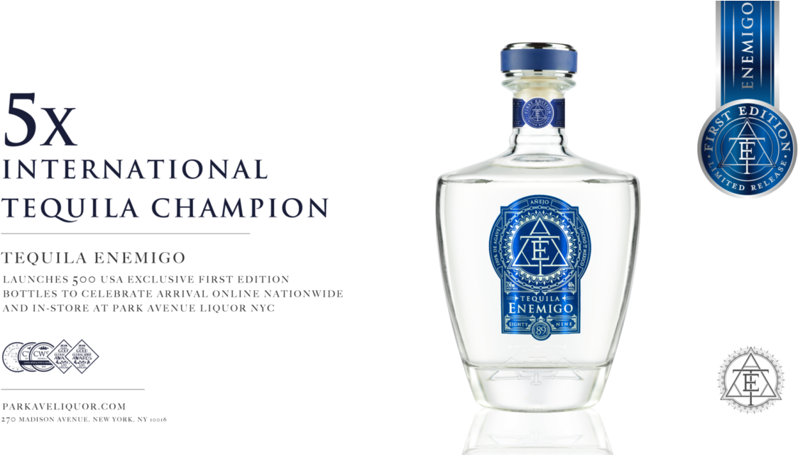 International Tequila Champion Enemigo Bottle PNG Image