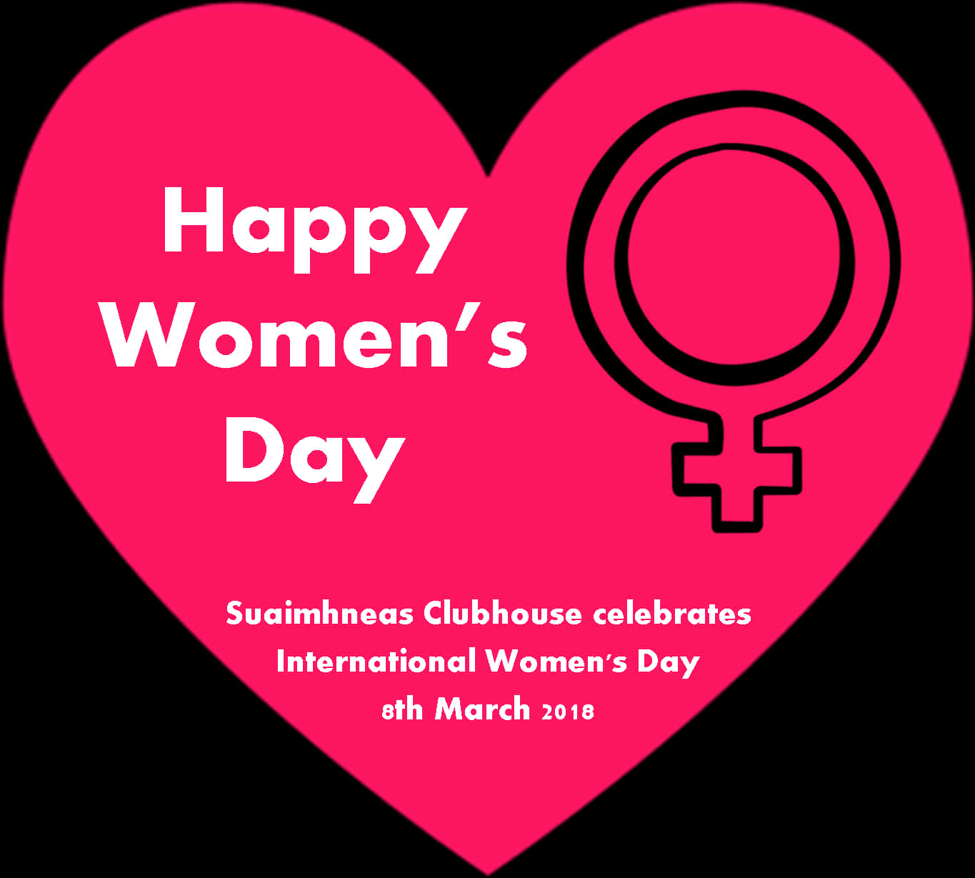 International Womens Day Celebration Heart Graphic PNG Image