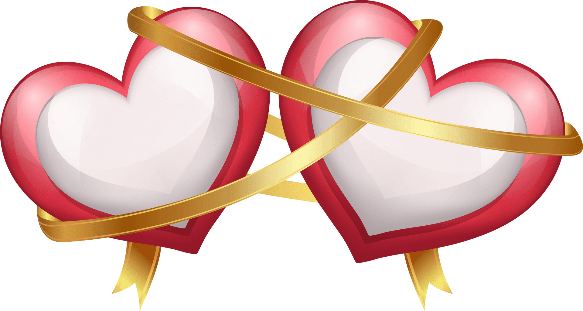 Intersecting Hearts Valentine Graphic PNG Image