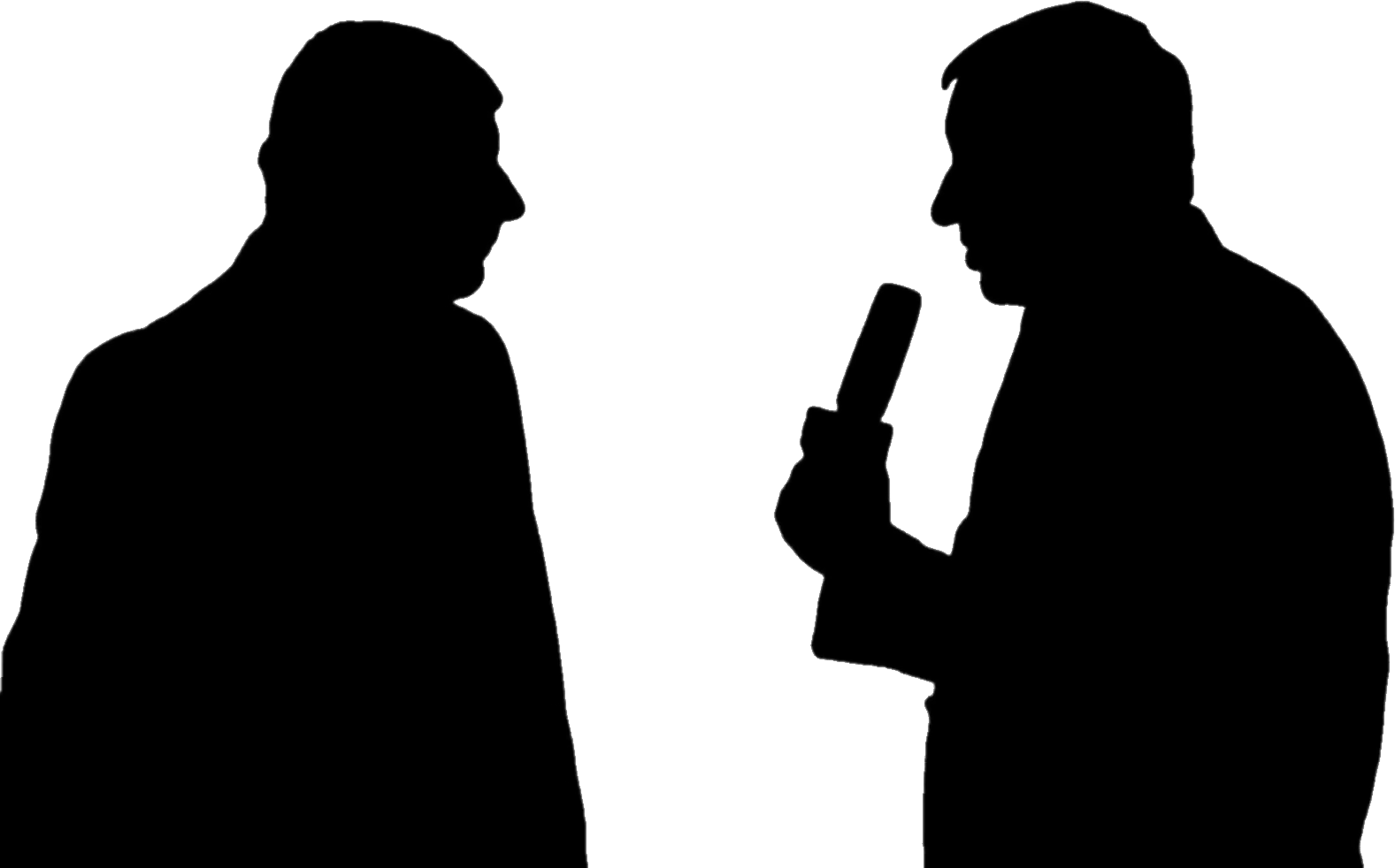 Interview Silhouette Reporterand Subject PNG Image