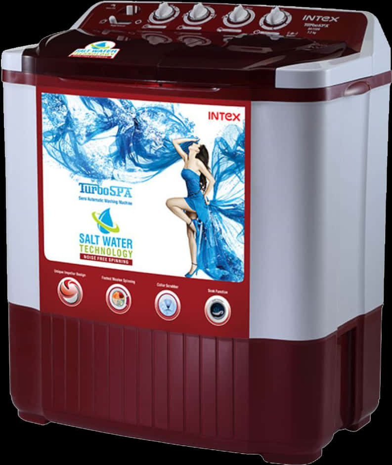 Intex Semi Automatic Washing Machinewith Salt Water Technology PNG Image