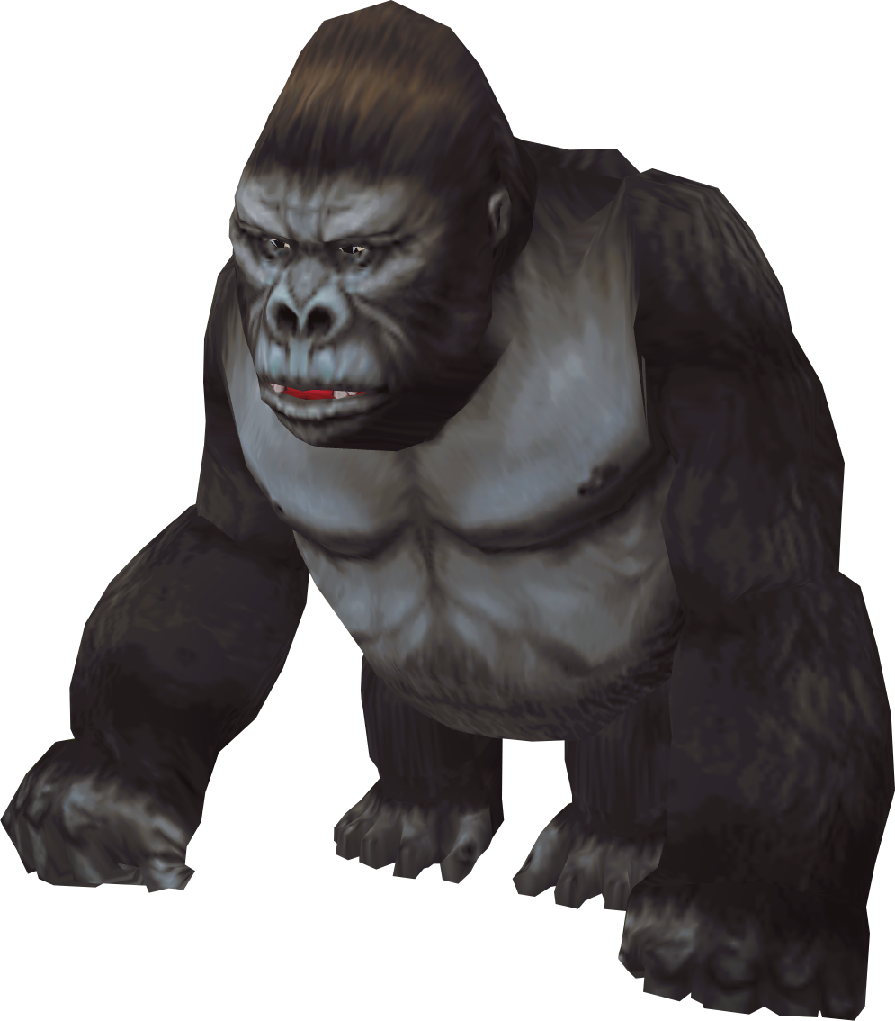 Intimidating Gorilla Illustration PNG Image