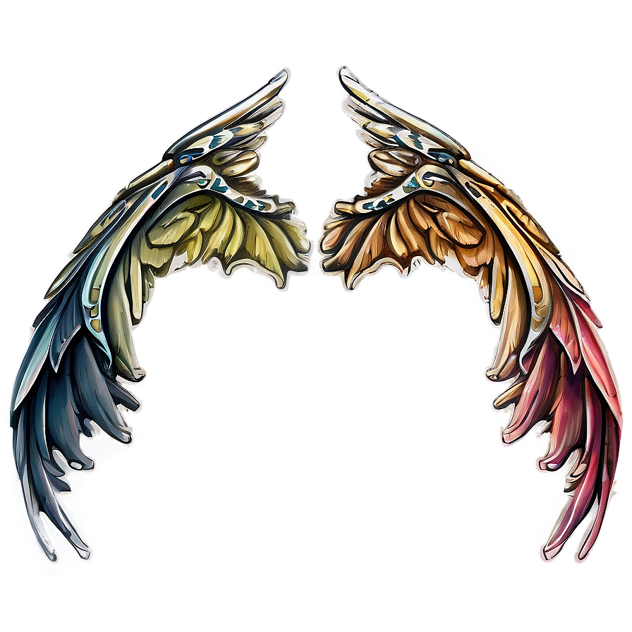 Intricate Angel Wings Design Png Yst39 PNG Image