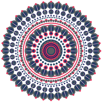 Intricate Blue Mandala Design PNG Image