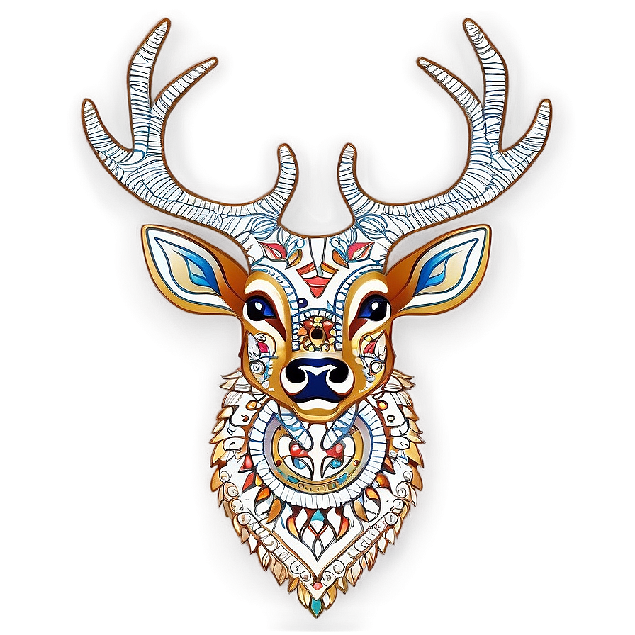 Intricate Deer Head Mandala Png 1 PNG Image