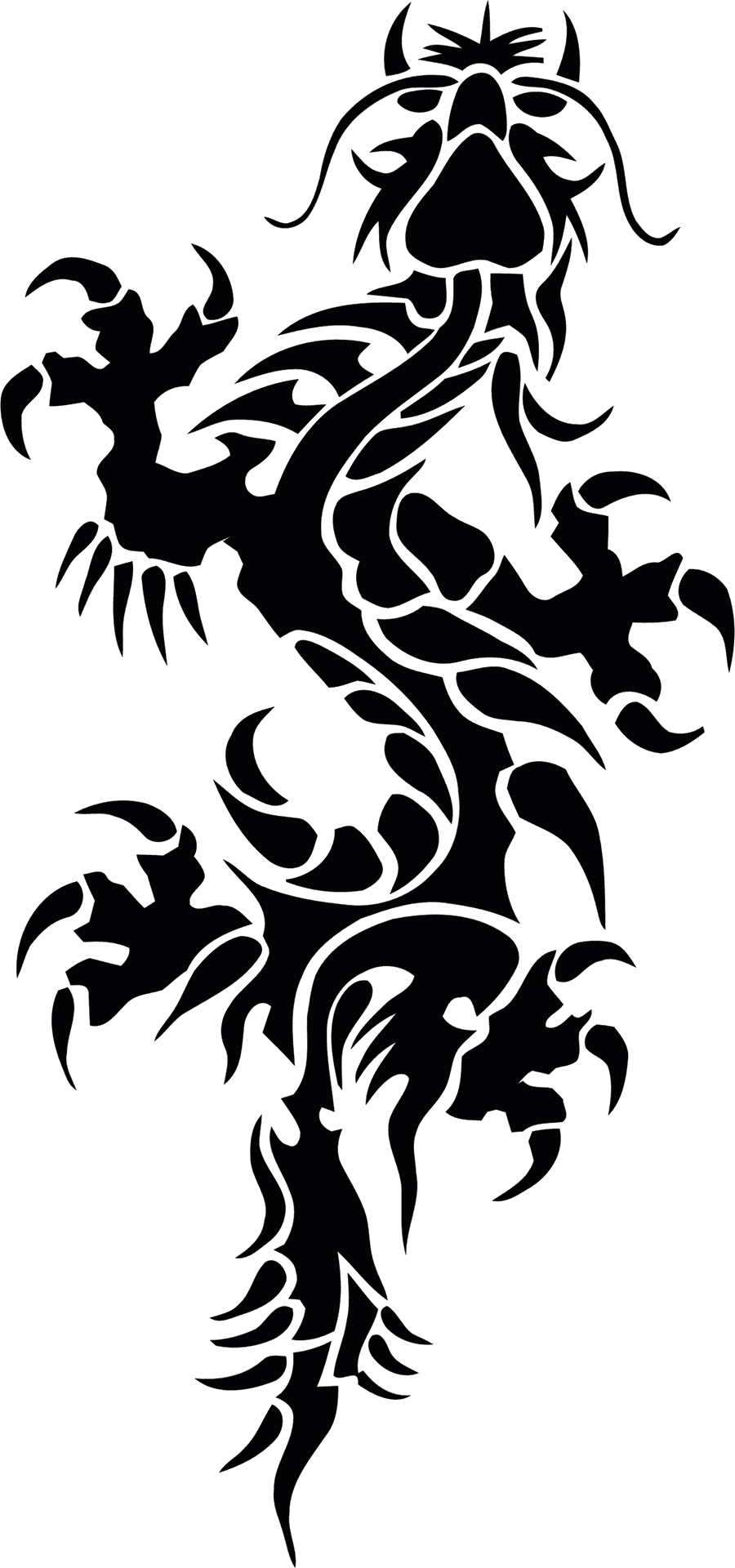 Intricate Dragon Tattoo Design PNG Image