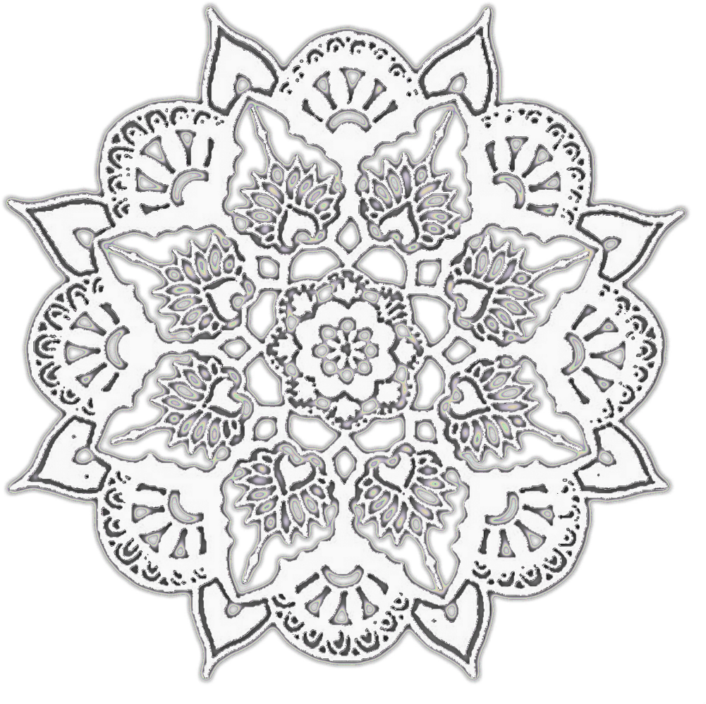 Intricate Floral Mandala Design PNG Image