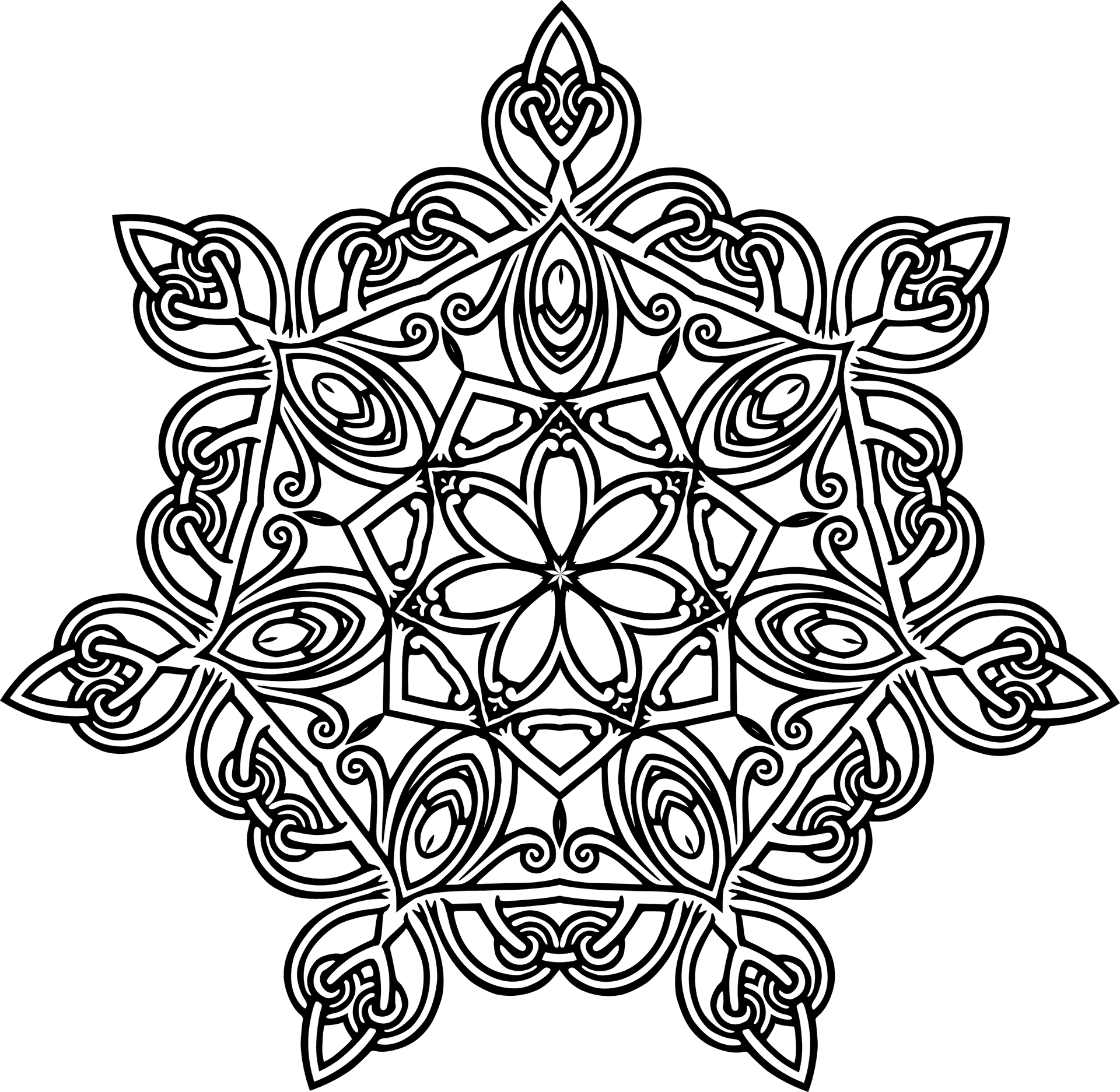 Intricate Geometric Mandala Design.png PNG Image