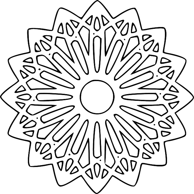 Intricate Geometric Star Pattern.png PNG Image