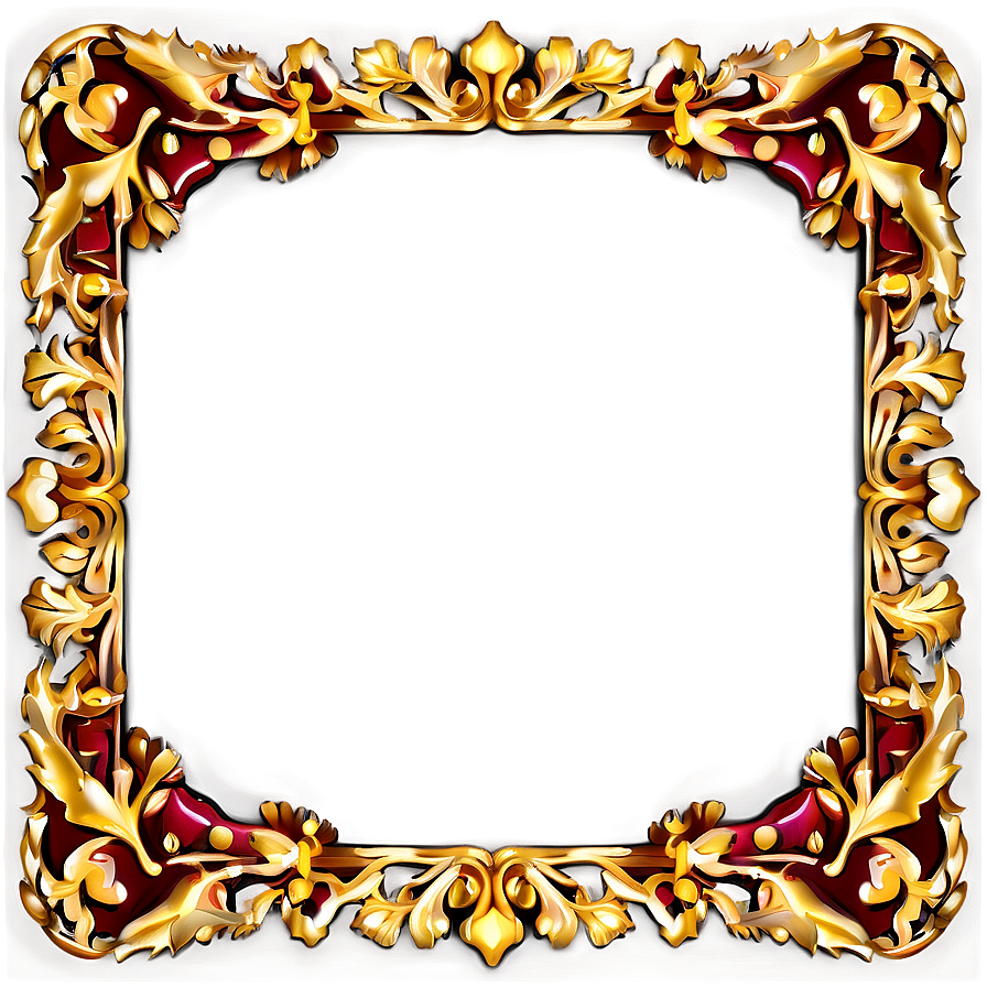 Intricate Golden Border Png 05252024 PNG Image