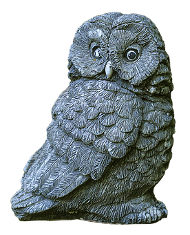 Intricate Owl Sculpture PNG Image