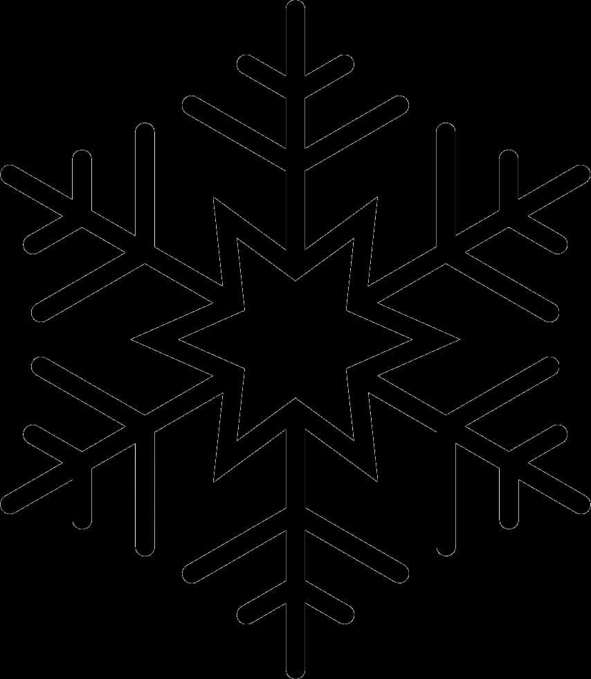 Intricate Snowflake Design PNG Image