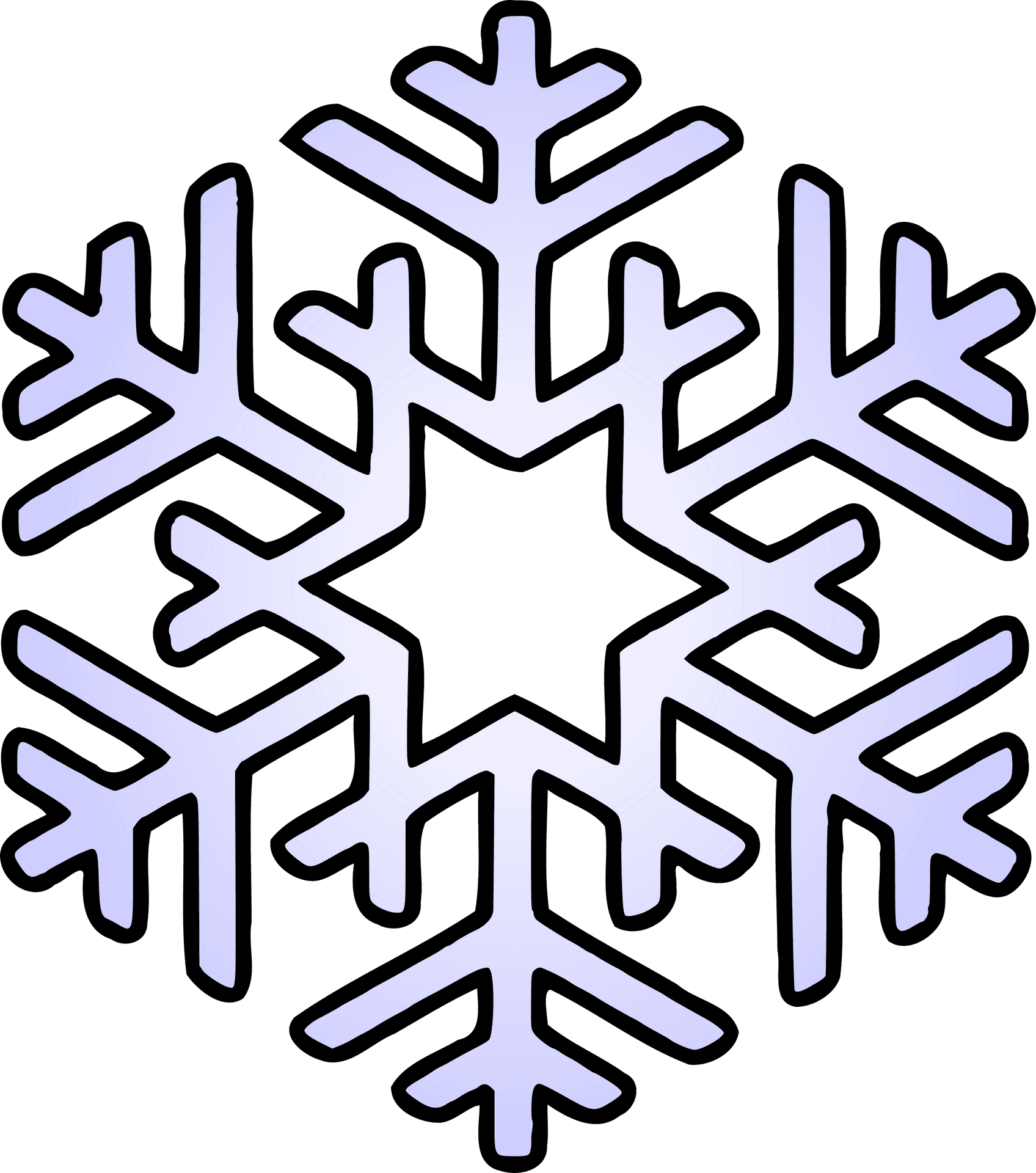 Intricate Snowflake Design.png PNG Image