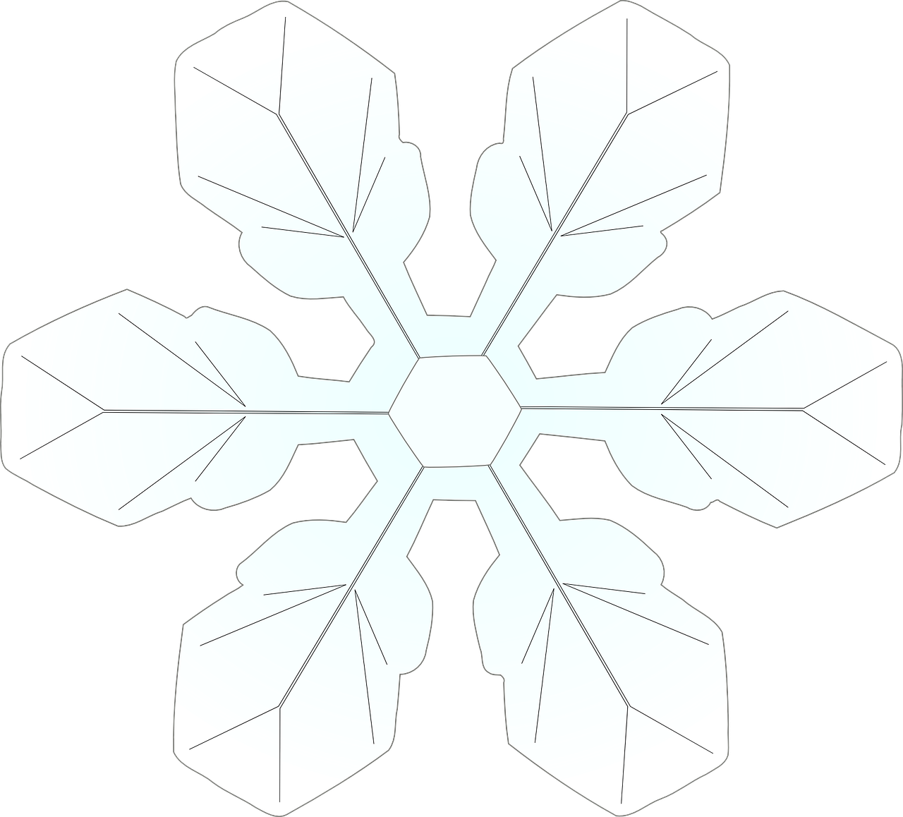 Intricate Snowflake Design PNG Image