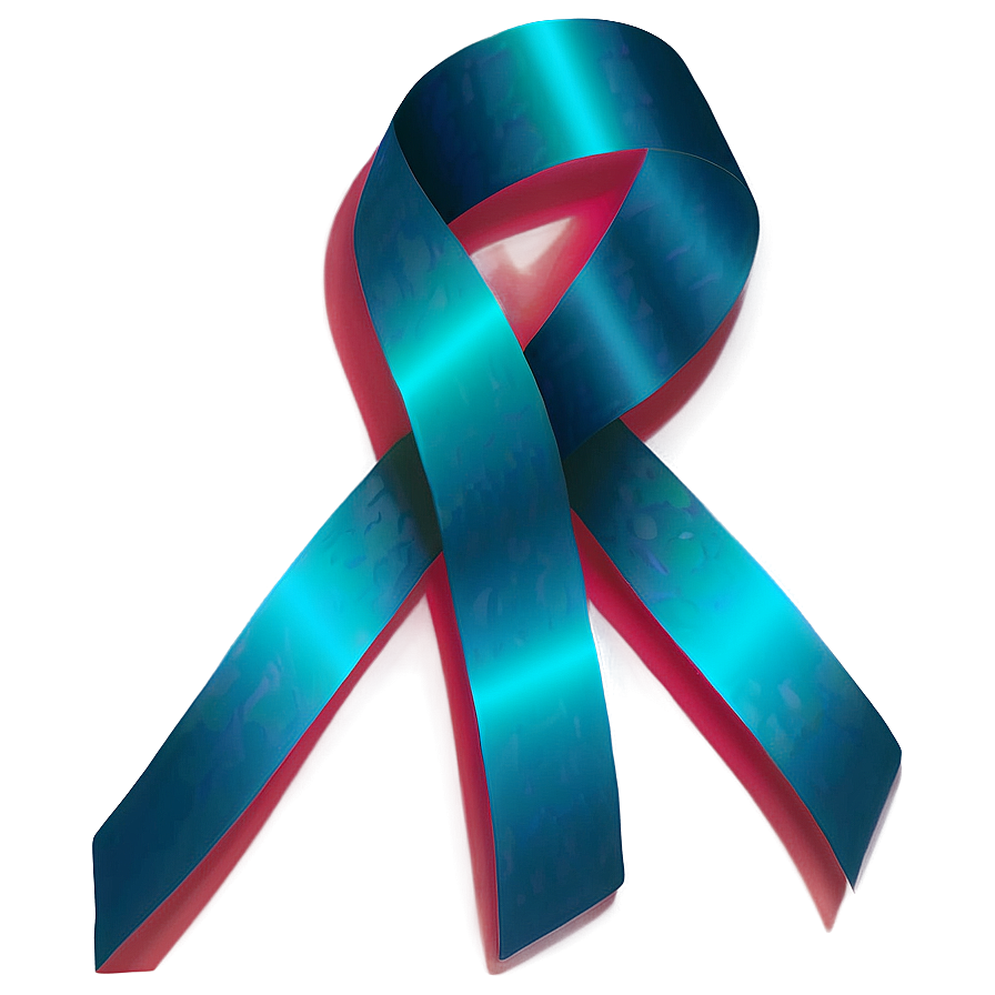 Intricate Teal Ribbon Design Png 06282024 PNG Image