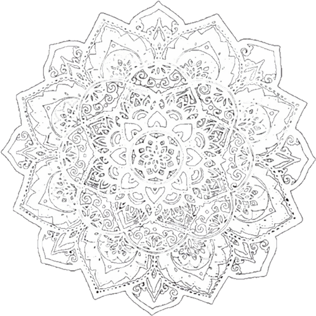 Intricate White Mandala Art PNG Image