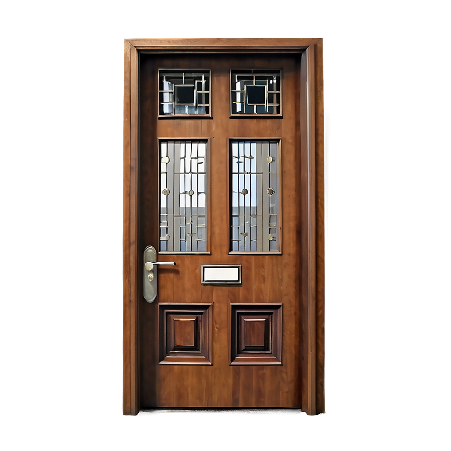 Intricate Wooden Door Png Lay PNG Image