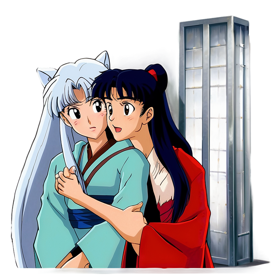 Inuyasha And Kikyo's Tragic Love Png Gqs81 PNG Image