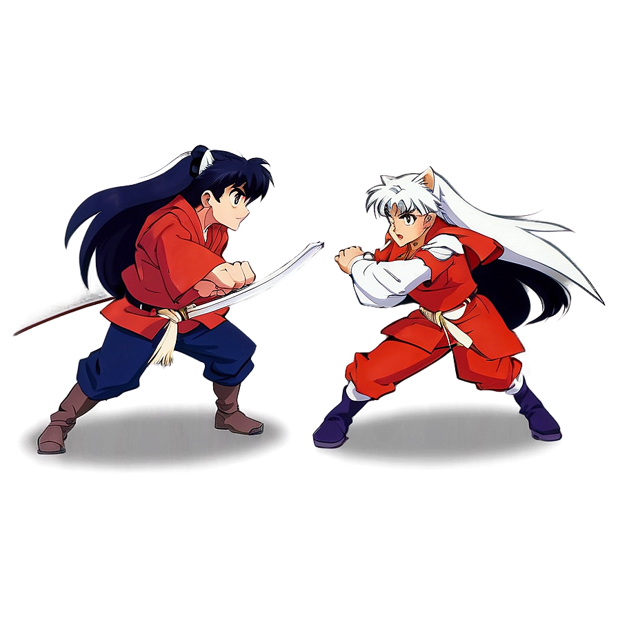 Inuyasha Fighting Pose Png Ejm87 PNG Image