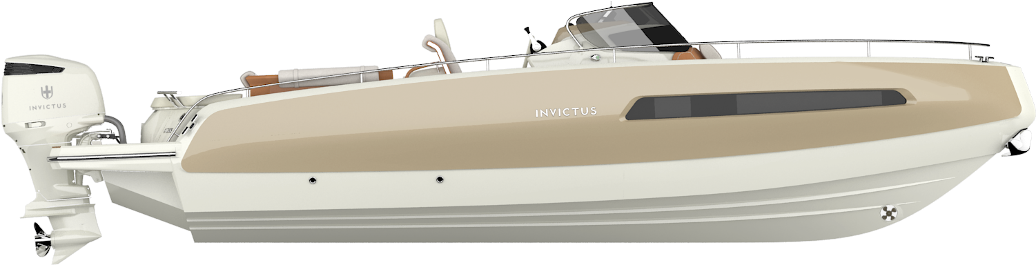 Invictus Yacht Side View PNG Image