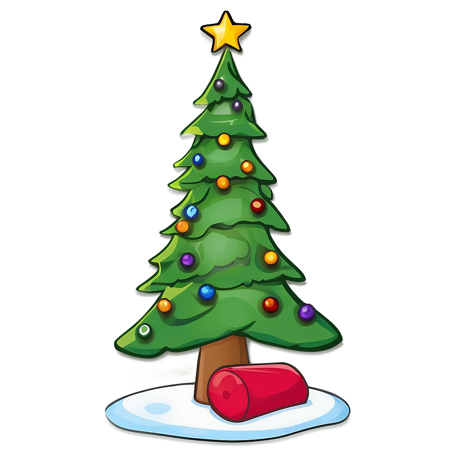 Inviting Christmas Tree Art Png Jmw26 PNG Image