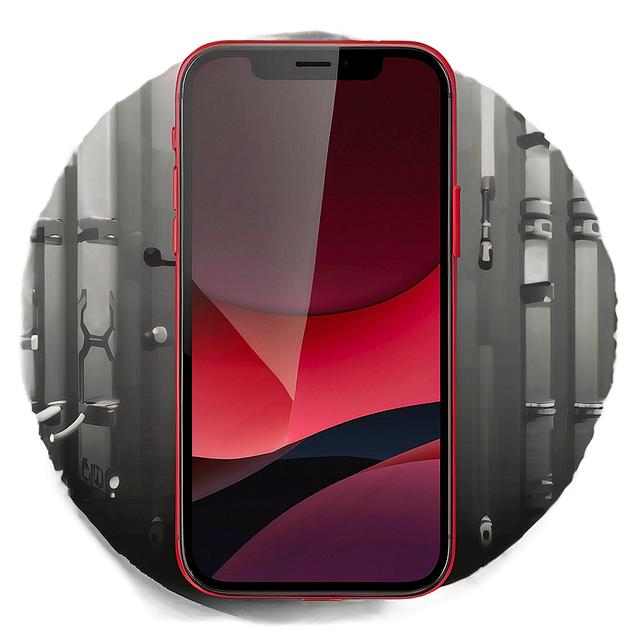 Iphone 12 Red Png Obn PNG Image