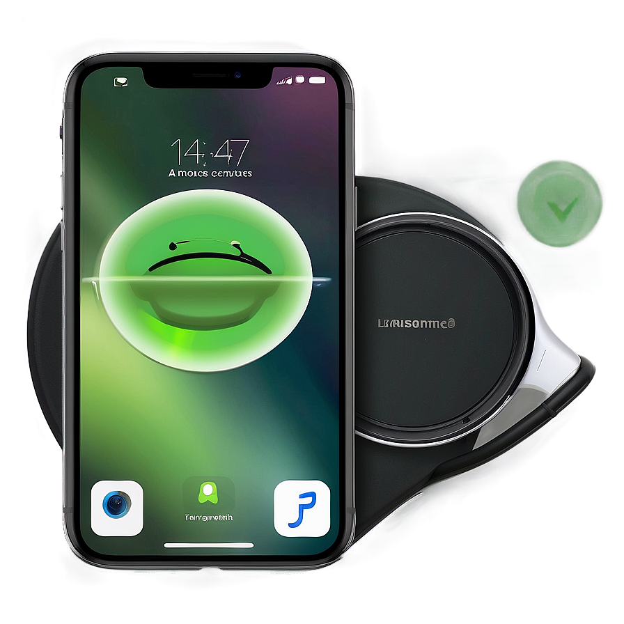 Iphone On Wireless Charging Pad Png 12 PNG Image