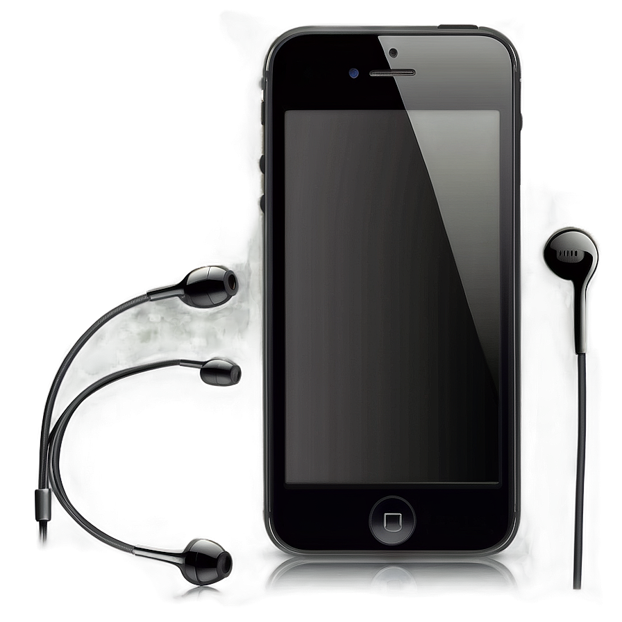 Iphone With Earphones Clipart Png 72 PNG Image