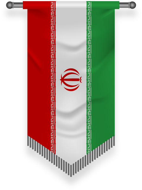 Iranian Flag Graphic PNG Image