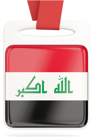 Iraq Flag Keychain Design PNG Image