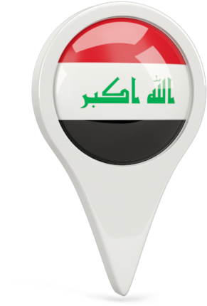 Iraq Location Pinwith Flag PNG Image